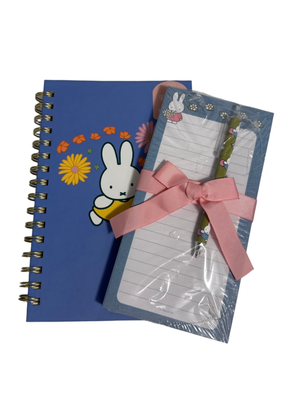 Miffy Blue Floral Spiral Notebook & List Pad Set (magnetic) Black Pen